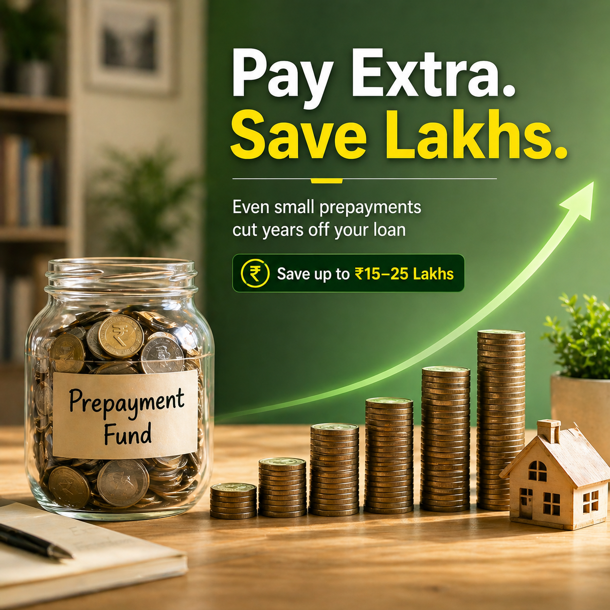 home loan prepayment savings India reduce interest tenure